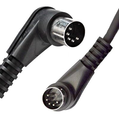 CUSTOM Fabrique bouclier à angle droit mâle à mâle 5 broches Din connecteur Midi câble