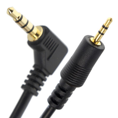 3 pôles personnalisés à angle droit 2,5 mm TRS à 3,5 mm Mono TRRS Aux câble audio stéréo