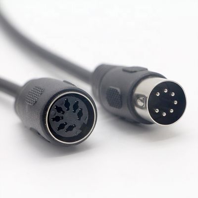 Système audio stéréo midi personnalisé de signal mâle à femelle câble d'extension de commande à 7 broches