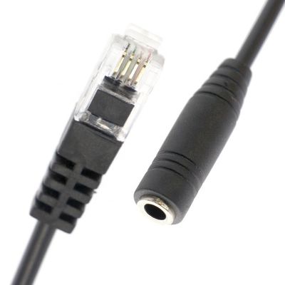 CUSTOM RJ9 RJ10 à femme 3,5 mm audio jack casque adaptateur câble pour téléphone de bureau