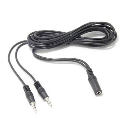 2 femmes à 1 homme 3,5 mm Jack stéréo casque haut-parleur Audio Y Splitter câble