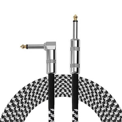 Cable de guitare électrique à l'angle droit à droit 3M 10FT 1/4 pouce TS Jack Instrument de musique