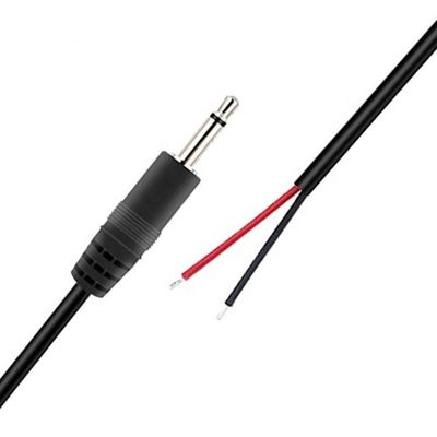 Personnalisé 2 pôles TS 3,5 mm Stéréo Audio Mono Jack Macho Plug à Stripped Pigtail en conserve câble de fin de fil nu