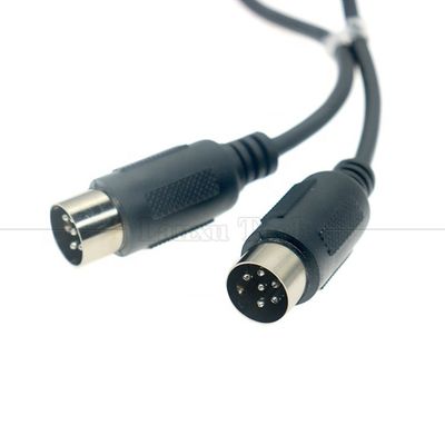 0.2m 1m 2m 3m Bouclier mâle à mâle MIDI 6 Pin Din câble d'extension pour le clavier Microphone Guitare
