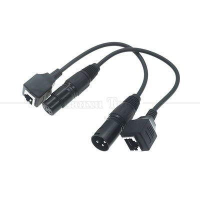 XLR à 3 broches mâle femelle à RJ45 femelle câble d'adaptateur Ethernet réseau Cat5 pour contrôleur audio DMX CON à LED