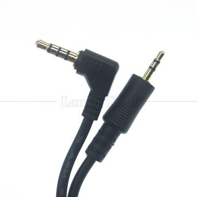 2.5mm 3 pôles Jack à 90 degrés angle droit 4 pôles 3.5mm TRRS Jack câble audio stéréo pour la radio TV