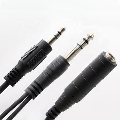 Splitter mâle à femelle 6,35 mm 3,5 mm TRS Jack Microphone câble audio