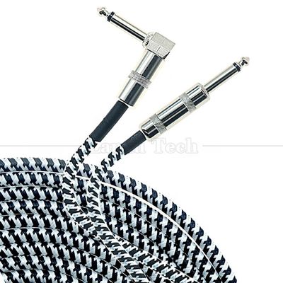 Cable de guitare électrique de 3M 10FT d'angle droit à droit de haute qualité