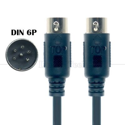 Cable d'extension série MIDI 6 PIN DIN de haute qualité pour le clavier audio