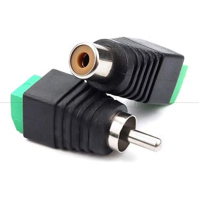 RCA Femme mâle à vis terminal AV phono sans soudure connecteur câble convertisseur adaptateur audio