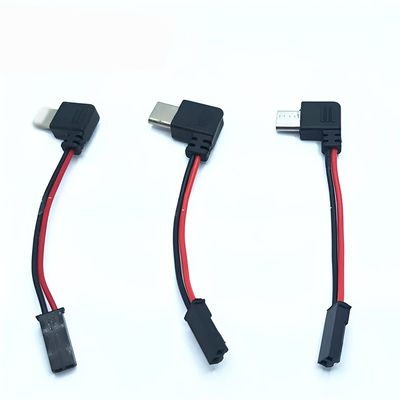 90 degrés angle droit USB 8 broches Micro Type C à JST SYP câble de connecteur pour motocycliste porte-téléphone magnétique