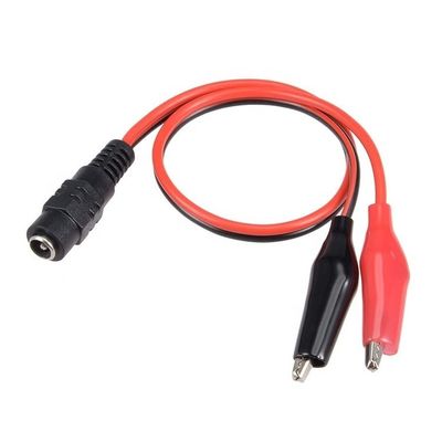 5.5x2.1mm DC Femme à double clips d'alligator câble d'adaptateur de test de puissance