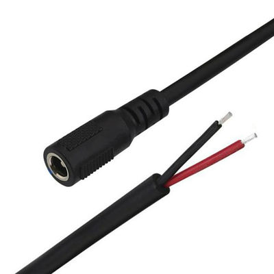 Jack d'entrée d'alimentation en courant continu personnalisé 2.1x5.5mm Connecteur à fûts de prise mâle femelle pour ouvrir le câble d'alimentation en courant continu Pigtail