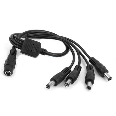 1 à 4 voies 1 Femme à 4 Homme 5.5x2.1 mm câble de séparation d'alimentation en courant continu pour caméra de vidéosurveillance LED