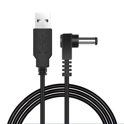 USB personnalisé de type mâle à angle droit 5,5 x 2,1 mm 2,5 3,5 1,35 connecteur mâle câble CC