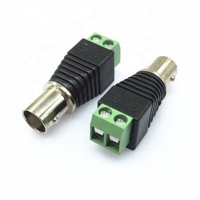Terminal à vis sans soudure BNC Adaptateur de connecteur féminin mâle pour le moniteur vidéo de caméra de vidéosurveillance