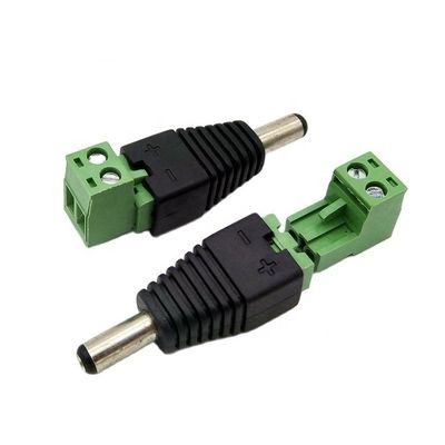 Insert sans soudure mâle femelle 2,1 x 5,5 mm Jack DC Connecteur de prise électrique Adaptateur de borne pour caméra de vidéosurveillance LED