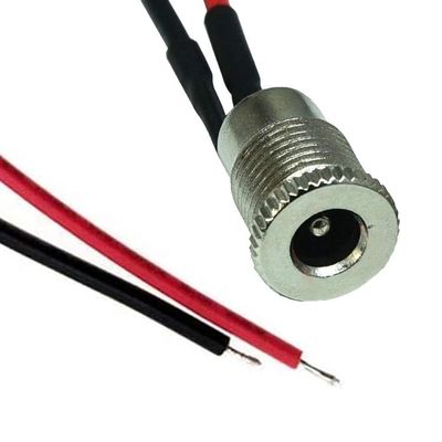 Monture féminine à filetage DC099 Jack à baril Socket 10A 5.5x2.1mm Adaptateur de courant en courant continu câble de fin de fil en conserve