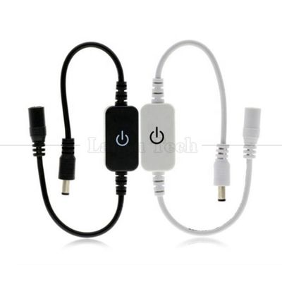 Contrôleur tactile 12v 24v mâle à femelle DC 5,5x2,1 mm allumé et éteint Commutateur de gradation pour lampes à LED