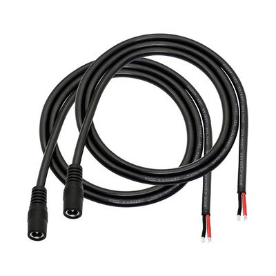 Jack à baril en courant continu mâle femelle 2.1x5.5mm Connecteur de prise pour ouvrir câble de chargeur d'alimentation à fil nu Pigtail