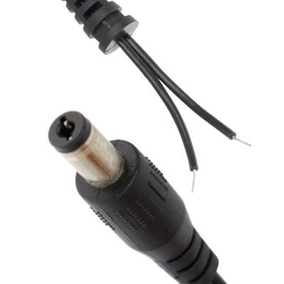 Jack de canon d'approvisionnement en courant continu 2.1x5.5mm mâle femelle à ouvrir queue de cochon SR câble d'alimentation en courant continu