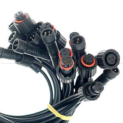 Personnalisation IP67 IP68 imperméable à l'eau M12 2pin 3pin 4pin M12 CC à ouvrir fils nus Cable d'extrémité pour la lumière LED