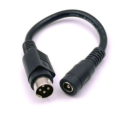 4 broches Mini DIN à DC Jack féminin 5.5x2.1mm câble d'extension d'alimentation pour appareil photo DVD TV PC imprimante de code à barres