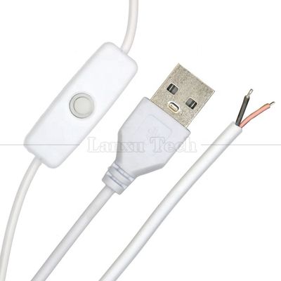 DIY 1m Contrôleur d'alimentation sur et hors tension câble USB à fil ouvert pour lampe à bande de lumière à LED