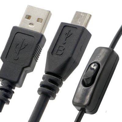 Contrôleur de haute qualité 1M ON OFF Micro B à câble d'extension USB A avec commutateur pour lampe LED