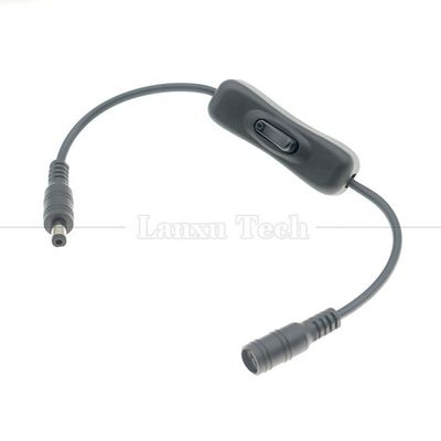 12V 24V homme à femme 5,5x2,1 mm prise CC allumée 304 câble de commutateur pour lampe à bande LED