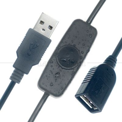Indicateur Lumière bleue Couverture en silicium imperméable Appuyez sur le bouton d'alimentation homme à femme Commutateur ON OFF câble d'extension USB
