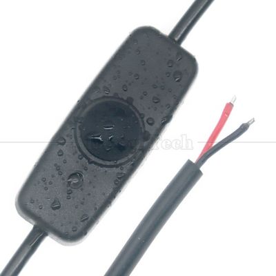 Fabrique personnalisée couvercle en silicium étanche bouton de poussée 2 broches courant continu allumé et éteint câble de commutateur pour lampe moto