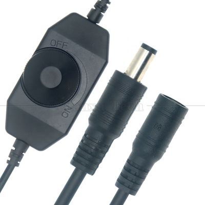 Certificat CE 12V 24V mâle à femelle alimentation en courant continu ON OFF contrôleur de commutateur Dimmer LED pour lampe