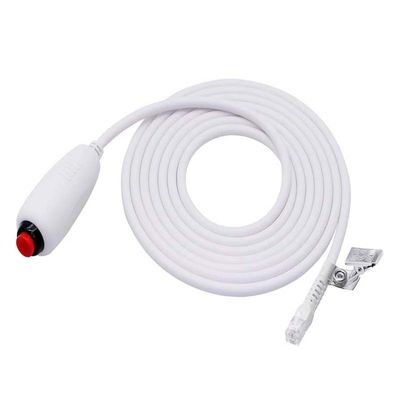 RJ11 personnalisé 6Pin 4Core bouton unique poignée de main câble d'appel infirmier avec clip pour station infirmier station d'appel infirmier