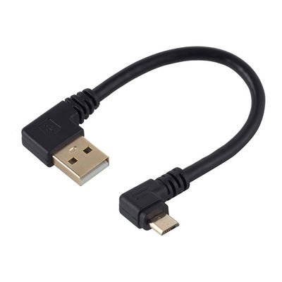Angle USB en forme de L angle gauche droit de 90 degrés Micro V8 câble de chargement de données d'extension