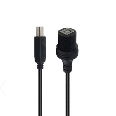 USB B 2.0/3.0 câble d'extension imperméable à l'eau de mâle à femelle avec panneau de montage à vide pour imprimante voiture camion bateau ordinateur moto