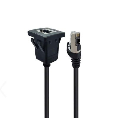 Capteur de câble d'extension RJ45 imperméable à l'eau avec panneau de montage pour voiture camion bateau ordinateur de moto