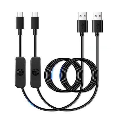 1m 5V 3A câble d'alimentation du chargeur USB de type C avec commutateur ON OFF pour Raspberry Pi
