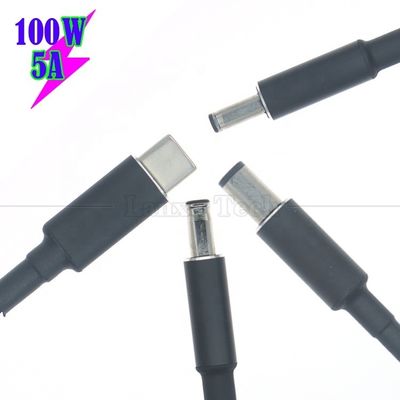 20V 5A 100W double puce E Mark PD Charge USB de type C à DC Adaptateur de câble d'ordinateur portable pour HP Asus Lenovo Dell