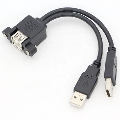 Cable d'extension à vis à verrouillage 0.5M 1M 2M 3M mâle à femelle double panneau USB