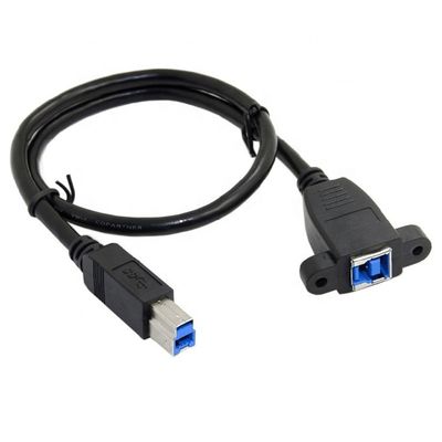 Fermeture à vis de l'embout mâle à femelle monture de panneau USB 3.0 type B câble d'extension d'imprimante