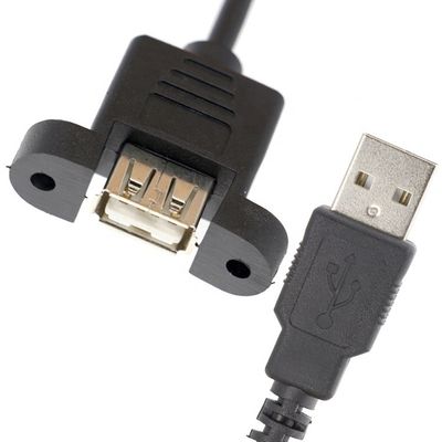 Personnalisation1M 2M Stud mâle à femelle monture de panneau USB 2.0 type A câble d'extension avec verrouillage à vis de stud