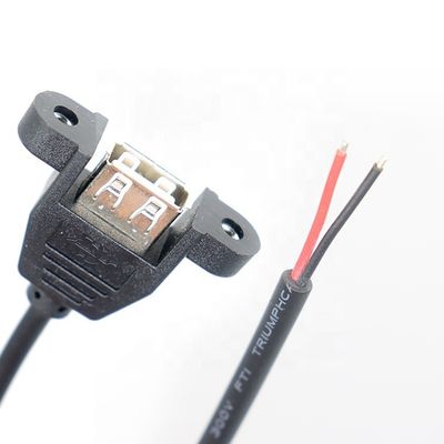 Montage de panneau personnalisé USB de type A Femme pour ouvrir des fils à bout nu