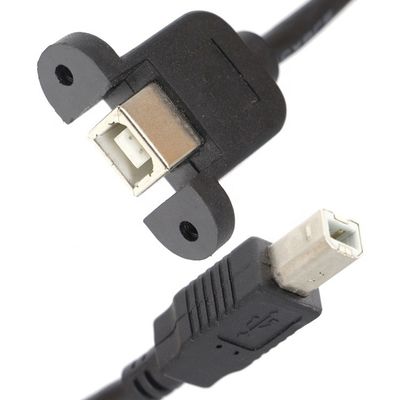 Fermeture à vis Mini Micro B Type C RJ45 Ethernet Cable d'extension de montage de panneau USB de sexe masculin à féminin