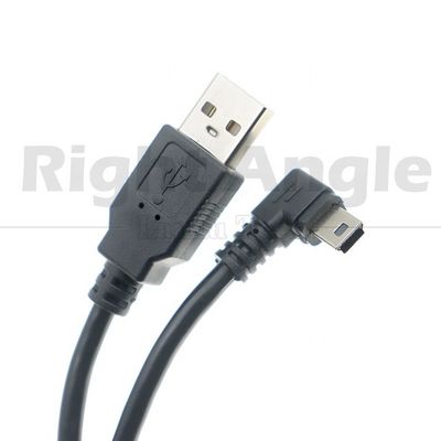Personnalisé 1m 2m 3m 90 degrés vers le haut vers le bas angle gauche droit Chargement de données USB A mâle à mini câble d'extension USB 5 broches pour appareil photo