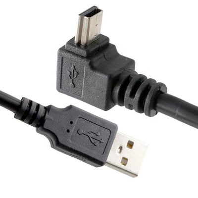 90 degrés à droite à gauche vers le haut vers le bas angle Mini câble de charge de données USB