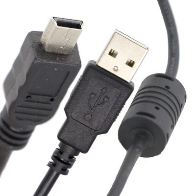 1.5m USB A à Mini B 5PIN USB 2.0 câble OTG de charge de données avec ferrite