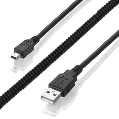Chargement de données en serpentine de haute qualité Mini câble de chargeur USB 2.0 pour appareil photo
