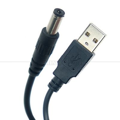 1M 2A 5V USB à courant continu 5.5x2.1mm câble de chargeur de batterie Jack à baril pour lampe à LED haut-parleur ventilateur tablette caméra routeur boîte de télévision