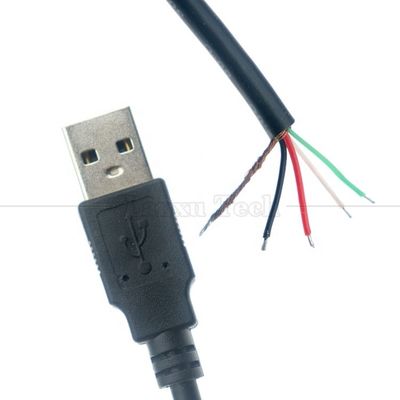 Écran personnalisé USB 2.0 Un mâle à déchiré câbles à extrémité ouverte câble pigtail